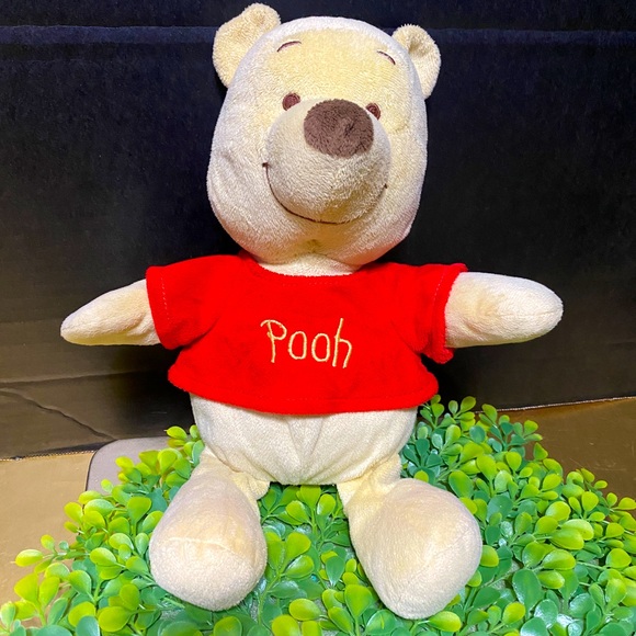 DISNEY BABIES WINNIE THE POOH PASTEL PLUSH RATTLES & EARS CRINKLE 12” - Picture 2 of 13